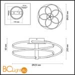 Потолочный светильник Odeon Light Ruale 4101/95CL - Схема