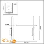 Настенный светильник Odeon Light Rudy 3890/20WL - Схема
