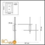 Настенный светильник Odeon Light Rudy 3890/36WL - Схема