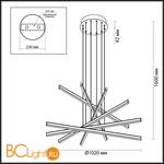 Подвесной светильник Odeon Light Rudy 3890/96L - Схема