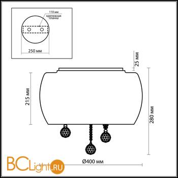 Потолочный светильник Odeon Light Sacra 2567/5C - Схема