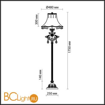 Торшер Odeon Light Safira 2802/1F - Схема