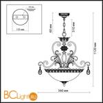 Подвесной светильник Odeon Light Safira 2802/3 - Схема