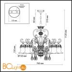 Люстра Odeon Light Safira 2802/6 - Схема