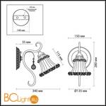 Бра Odeon Light Salmora 2894/1W - Схема