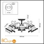 Потолочная люстра Odeon Light Salmora 2894/5C - Схема