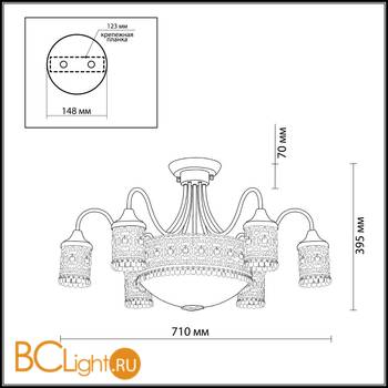 Потолочная люстра Odeon Light Salona 2641/9C - Схема