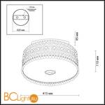 Потолочный светильник Odeon Light Salona 2641/5C - Схема