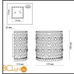 Настенный светильник Odeon Light Salona 2641/1WB - Схема