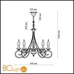 Люстра Odeon Light Sandia 1297/8 - Схема