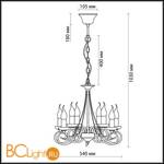 Люстра Odeon Light Sandia 1425/8 - Схема