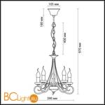 Люстра Odeon Light Sandia 1425/5 - Схема