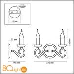 Бра Odeon Light Sandia 1425/2W - Схема