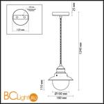 Подвесной светильник Odeon Light Sandrina 3248/1 - Схема