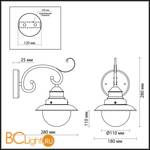 Бра Odeon Light Sandrina 3249/1W - Схема