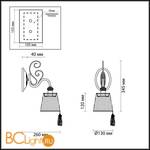 Бра Odeon Light Sarita 3214/1W - Схема