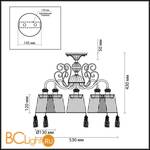 Потолочная люстра Odeon Light Sarita 3214/5C - Схема