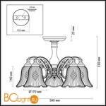 Потолочная люстра Odeon Light Savona 2946/5C - Схема