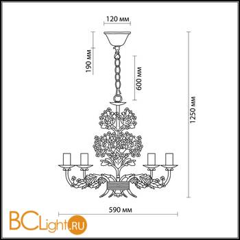 Люстра Odeon Light Serena 2251/5 - Схема