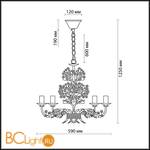 Люстра Odeon Light Serena 2251/5 - Схема