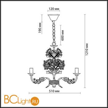 Люстра Odeon Light Serena 2251/3 - Схема