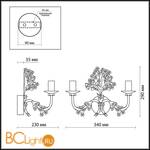 Бра Odeon Light Serena 2251/2W - Схема