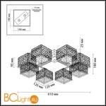 Потолочная люстра Odeon Light Sesam 2836/8C - Схема