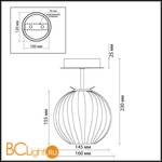 Потолочный светильник Odeon Light Sfero 2050/1C - Схема