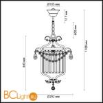 Подвесной светильник Odeon Light Sharm 4686/1 - Схема