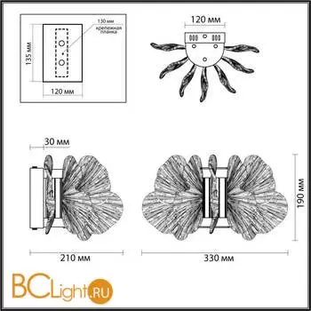 Настенный светильник Odeon Light SIAMA new 5089/25WL - Фото 1