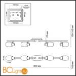 Cпот (точечный светильник) Odeon Light Sinco 2069/4W - Схема