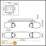 Cпот (точечный светильник) Odeon Light Sinco 2069/2W - Схема