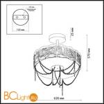 Потолочный светильник Odeon Light Sinti 2243/9C - Схема