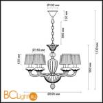 Люстра Odeon Light Sintia 4184/6 - Схема