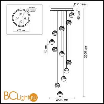 Люстра Odeon Light SONO 5100/60L - Фото 0