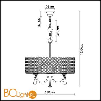 Подвесной светильник Odeon Light Soras 2897/5 - Схема