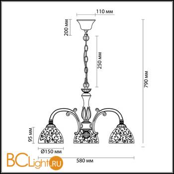 Люстра Odeon Light Sorema 2866/3 - Схема
