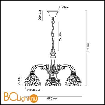 Люстра Odeon Light Sorema 2866/5 - Схема