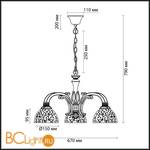 Люстра Odeon Light Sorema 2866/5 - Схема