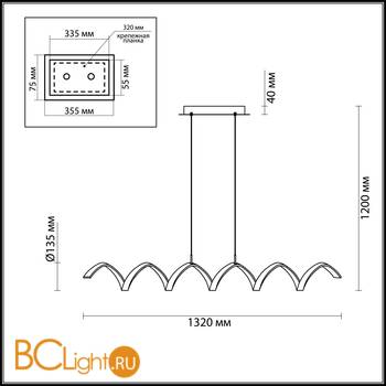 Подвесной светильник Odeon Light Spira 3832/50L - Схема
