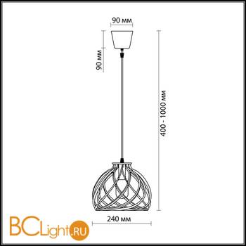 Подвесной светильник Odeon Light Spira 2893/1 - Схема