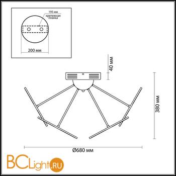 Потолочный светильник Odeon Light Spring 4104/60CL - Схема