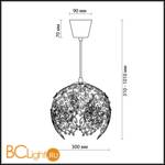 Подвесной светильник Odeon Light Spuma 2891/1 - Схема