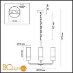 Люстра Odeon Light Stepi 4659/6 - Схема