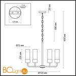 Люстра Odeon Light Stepi 4659/8 - Схема