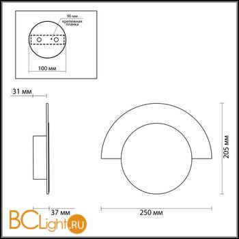 Настенный светильник Odeon Light Sterren 3857/8WL - Схема