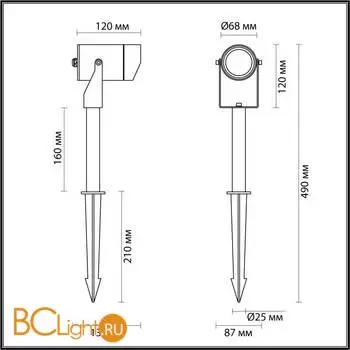 Садово-парковый фонарь Odeon Light STIMA new 6647/10GL3 - Фото 1