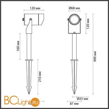 Садово-парковый фонарь Odeon Light STIMA 6647/10GL - Фото 0