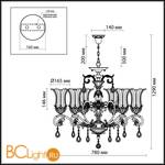 Люстра Odeon Light Takala 2801/6 - Схема
