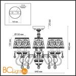 Потолочная люстра Odeon Light Talsano 2922/5C - Схема